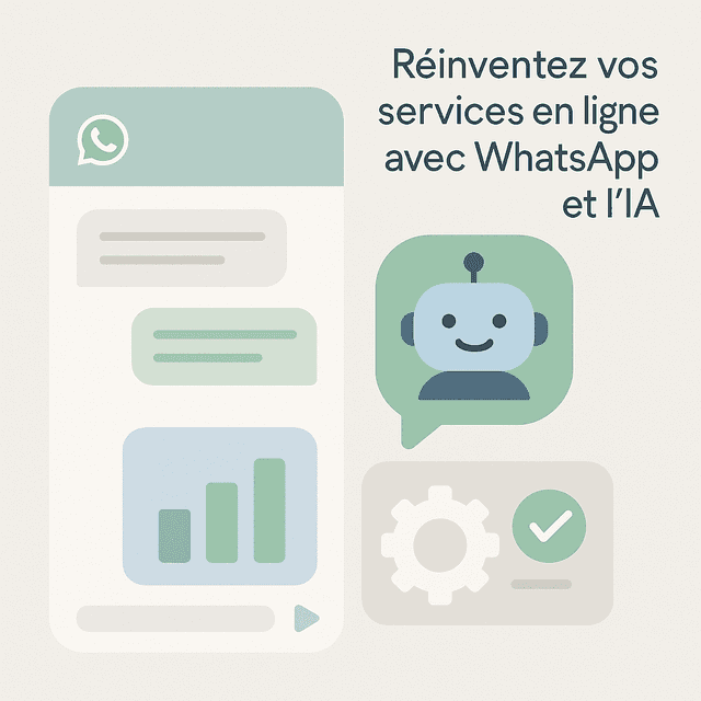 Illustration de Réinventer les services en ligne avec WhatsApp et l'IA